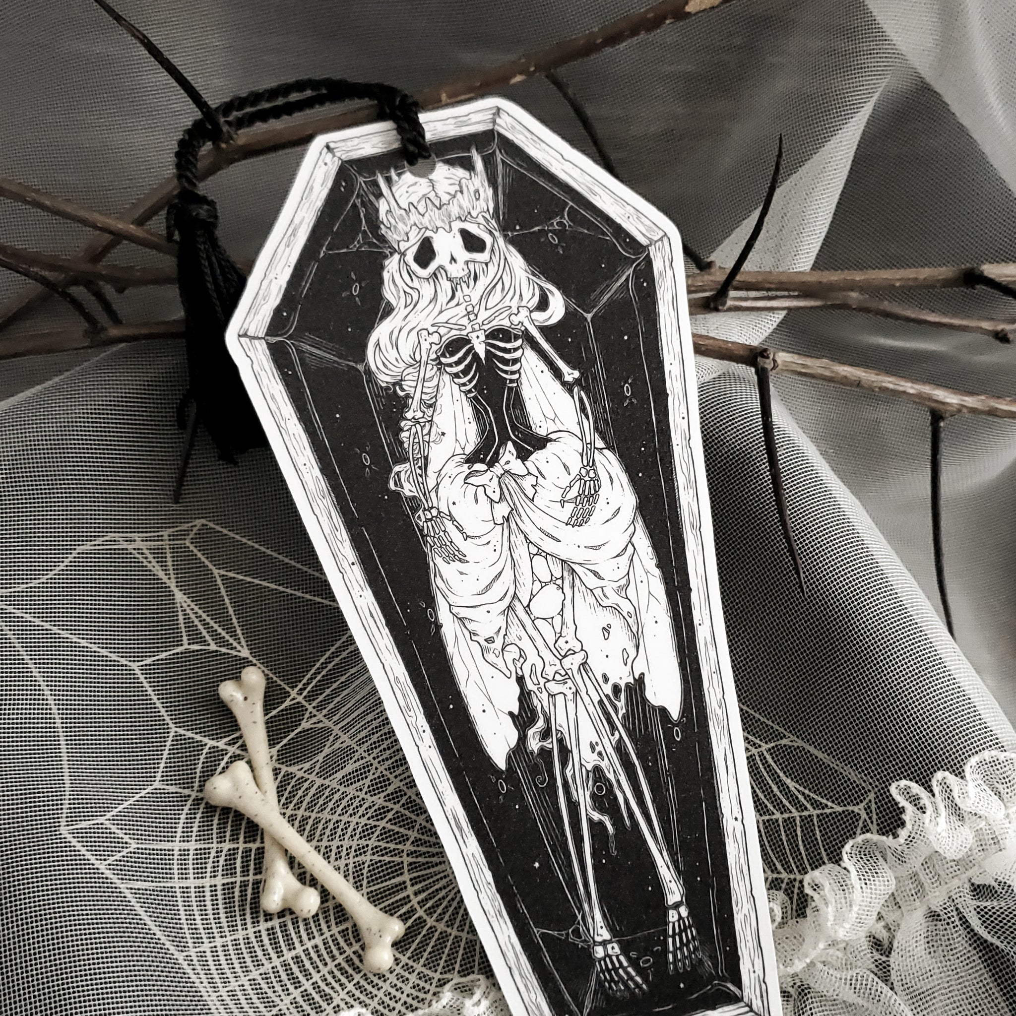Coffin Skeleton Fairy bookmark