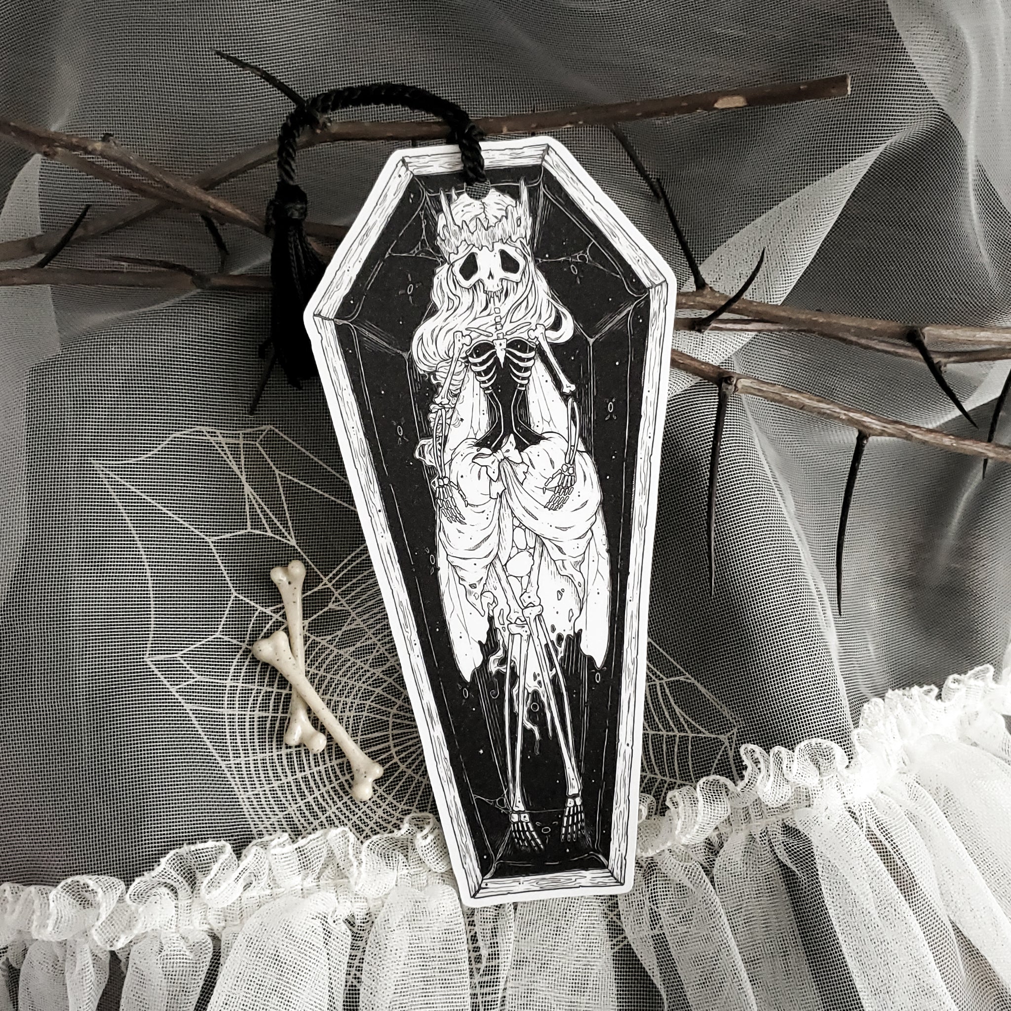 Coffin Skeleton Fairy bookmark
