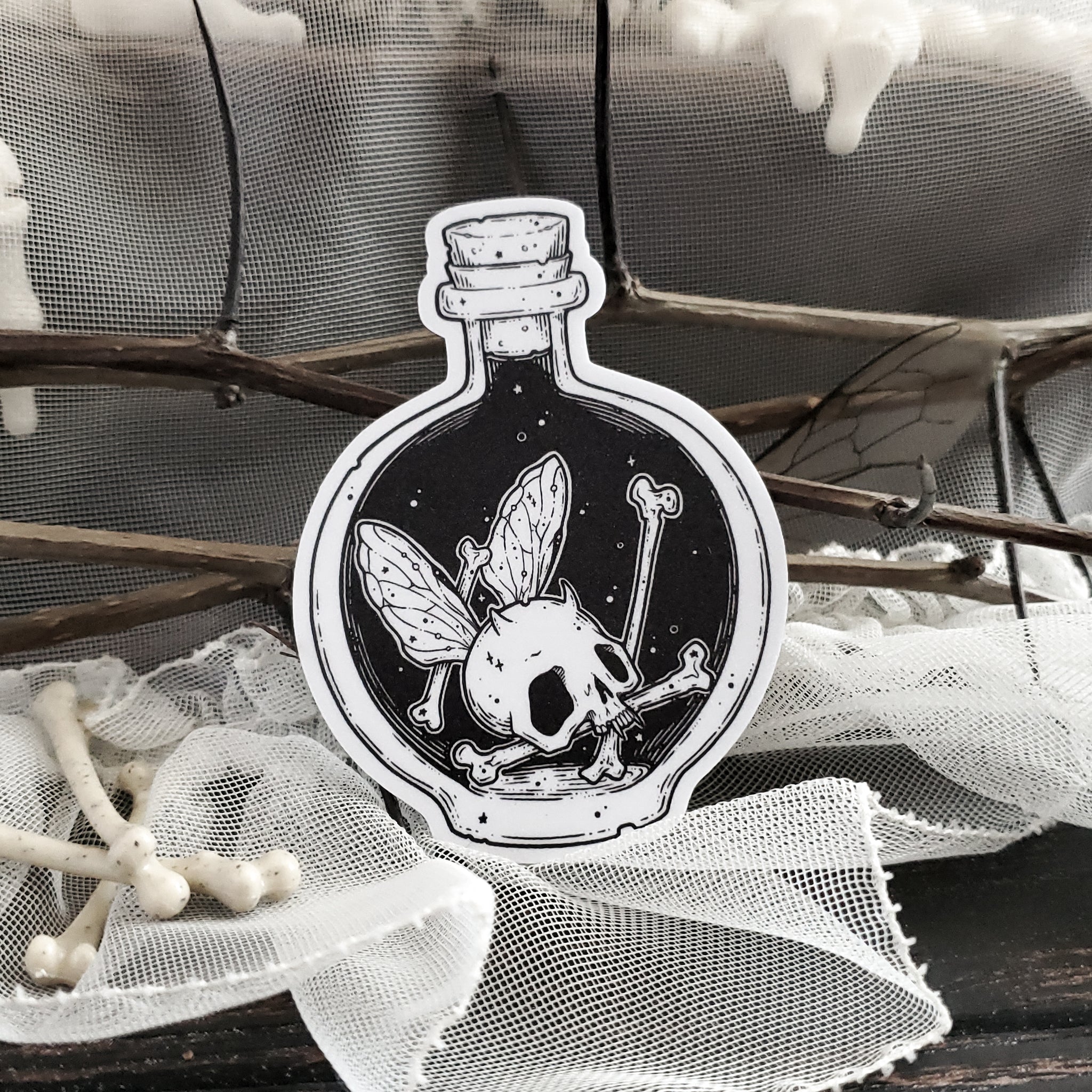 Horned Bottled Fairy Magnet