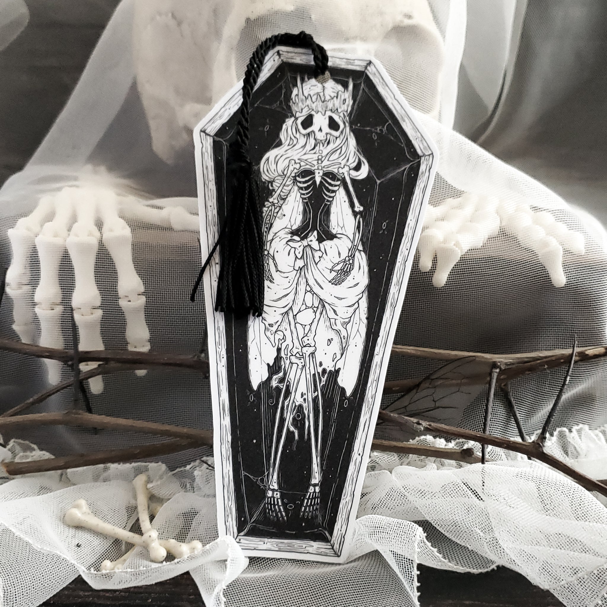 Coffin Skeleton Fairy bookmark