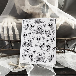 Ghoul Caps Mushroom Planner STICKER Sheet
