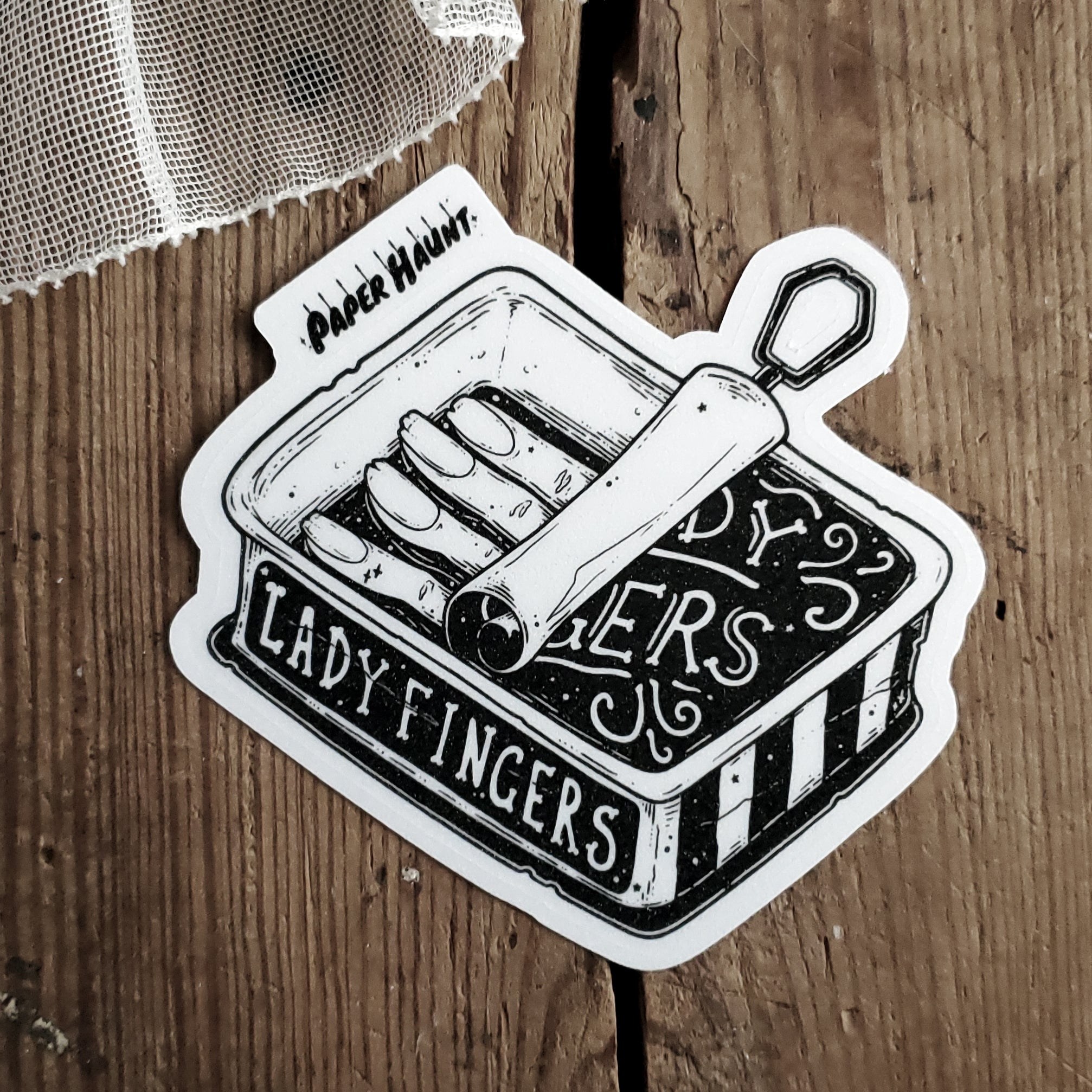 Lady Fingers Zombie sticker