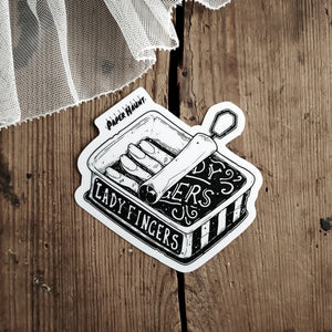 Lady Fingers Zombie sticker