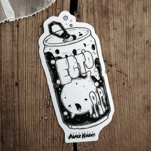 Ecto Pop Ghost Soda Can Sticker