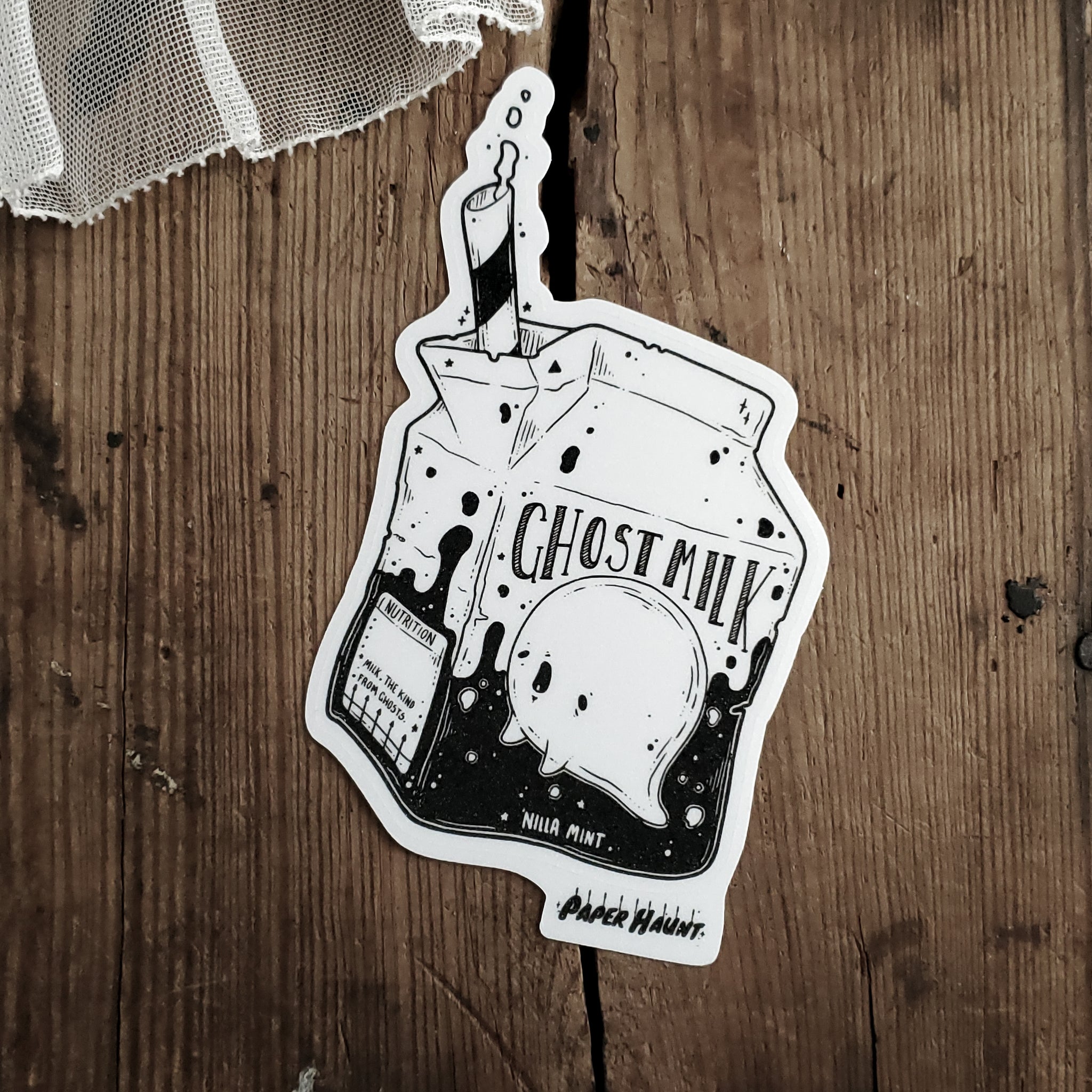 Ghost Milk Sticker