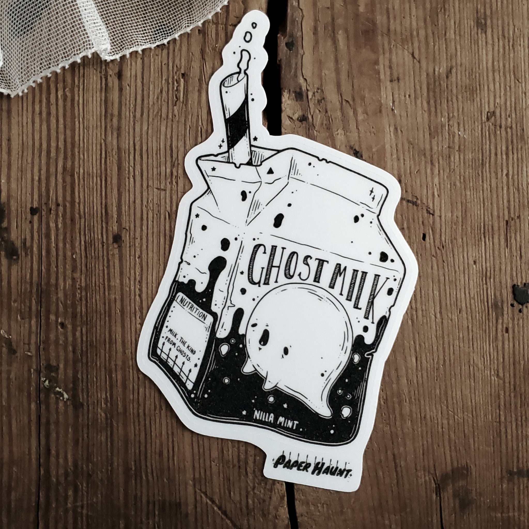 Ghost Milk Sticker