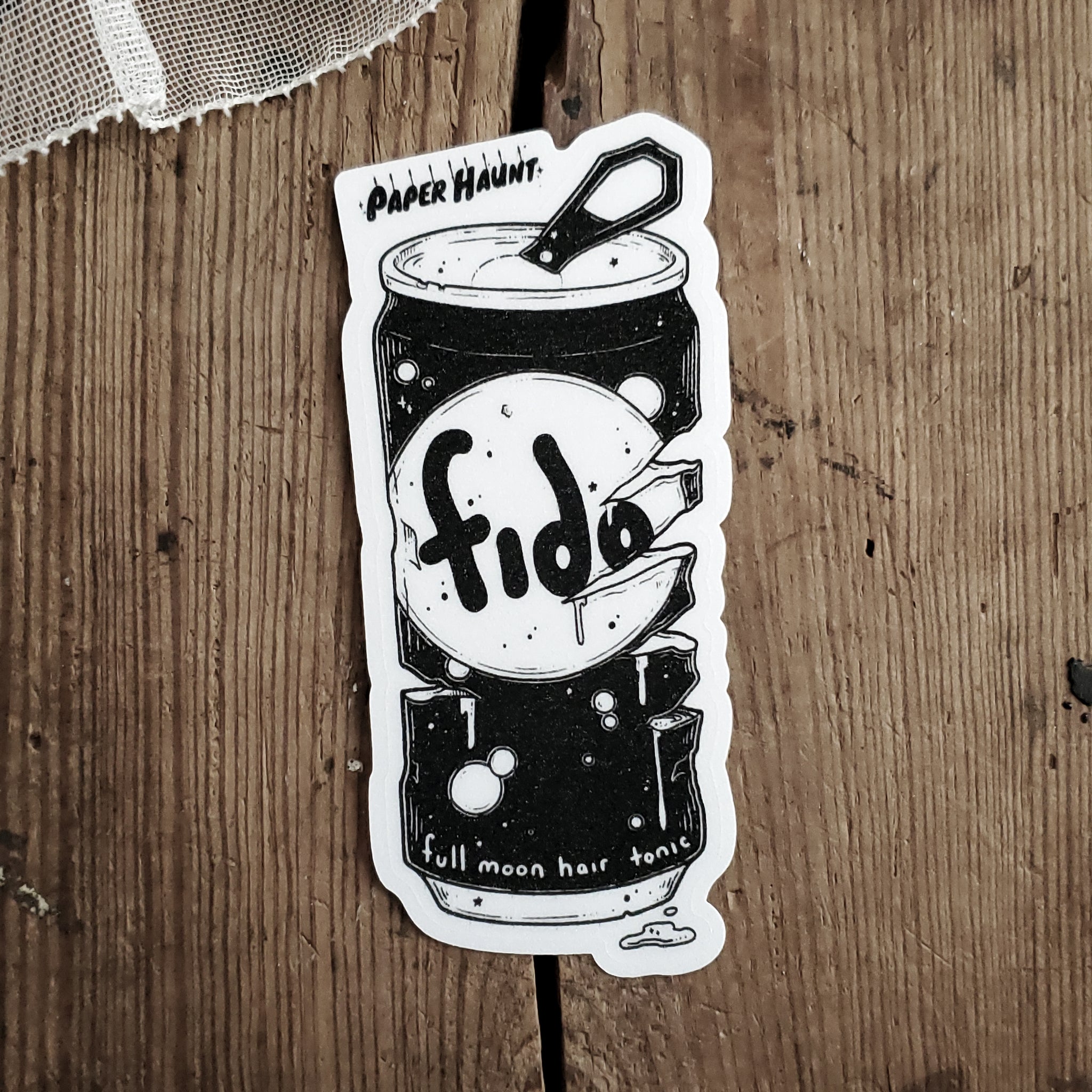 Werewolf Soda Can Sticker