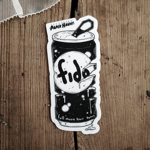 Werewolf Soda Can Sticker