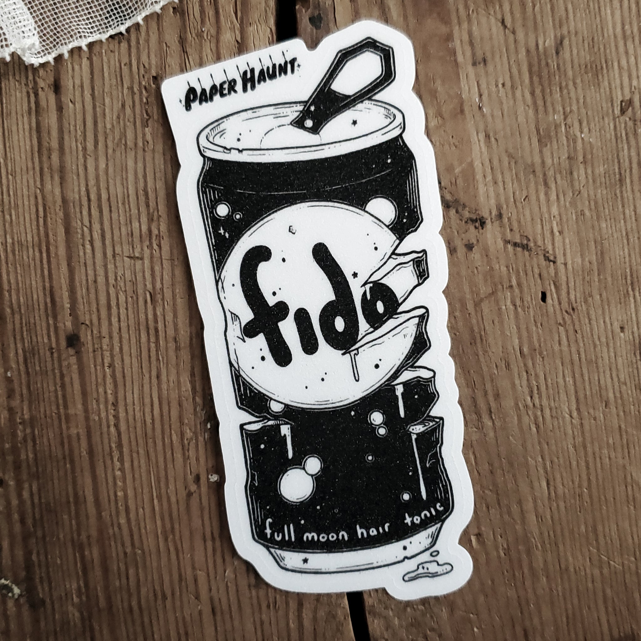 Werewolf Soda Can Sticker
