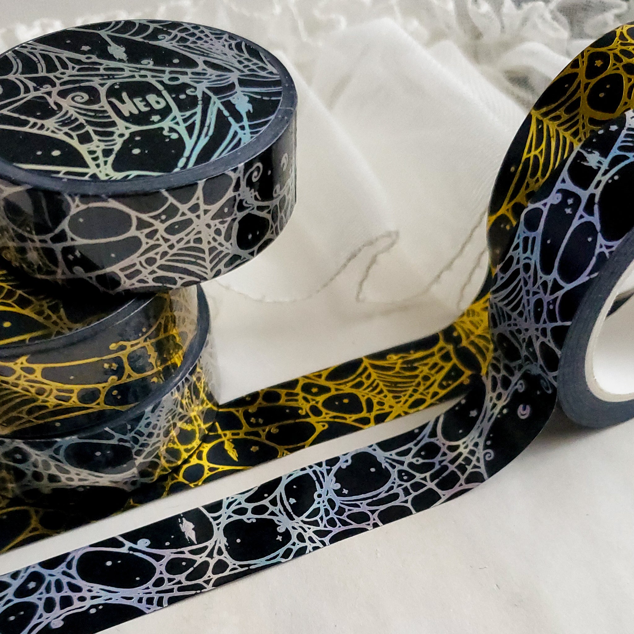 Gold Foil Spider Web WASHI tape