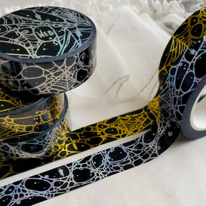 Gold Foil Spider Web WASHI tape