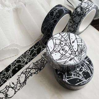 Spider web WASHI tape - Paper Haunt / White Stag Art