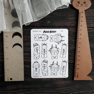 Peppermint Yeti STICKER sheet - Paper Haunt / White Stag Art