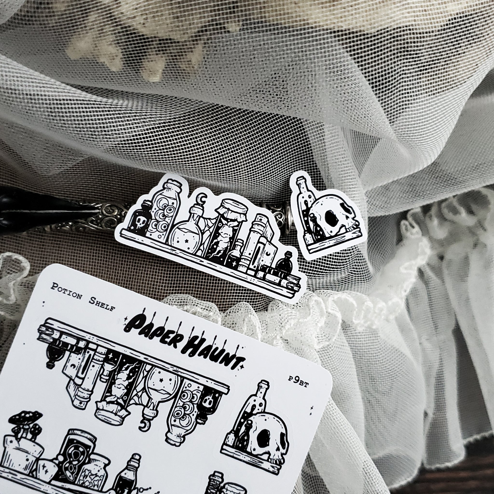 Potion Shelf STICKER sheet - Paper Haunt / White Stag Art