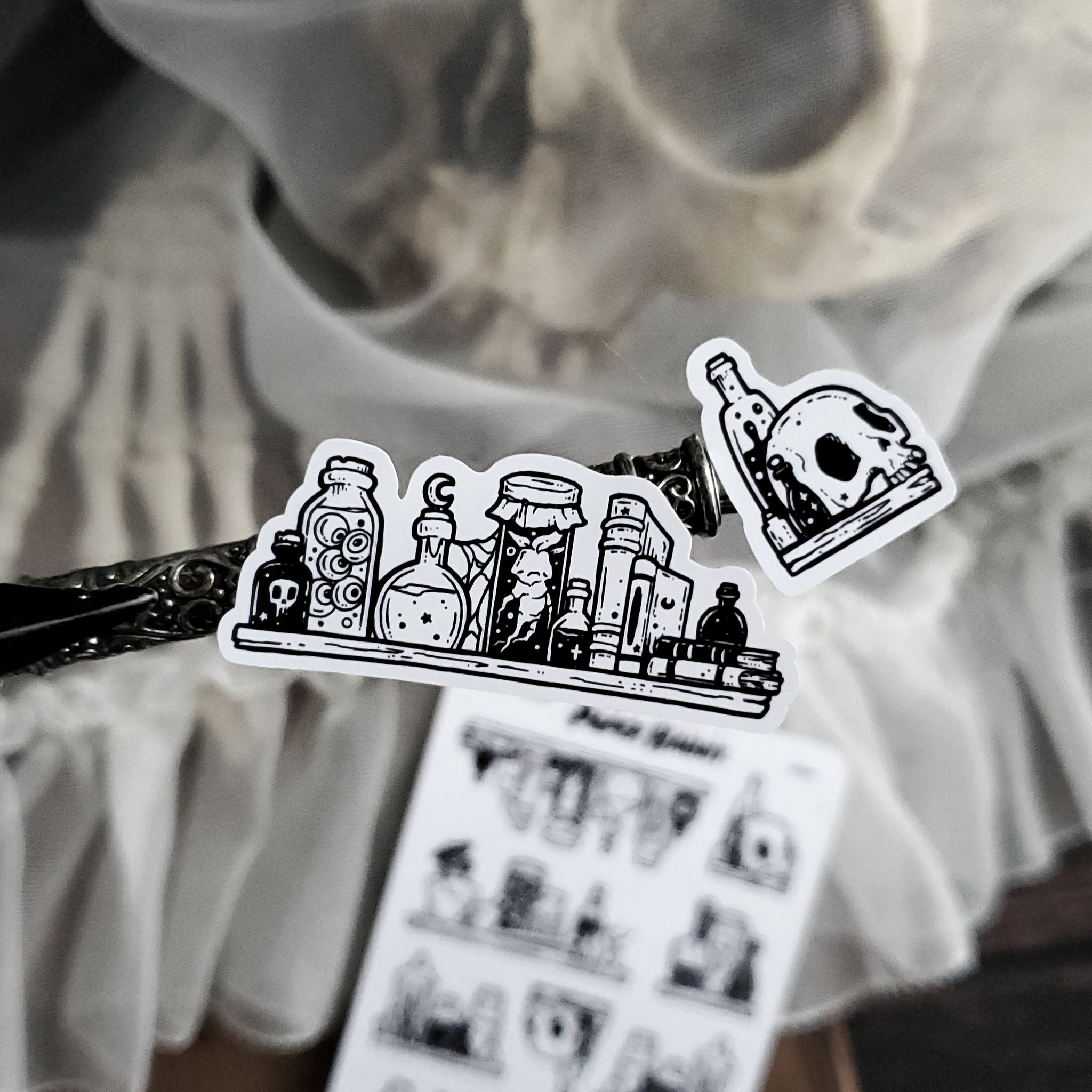 Potion Shelf STICKER sheet - Paper Haunt / White Stag Art