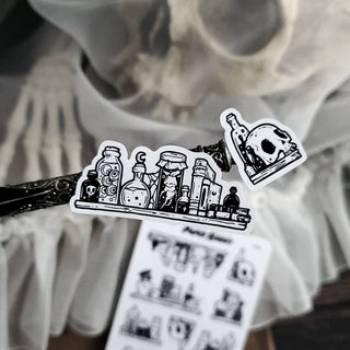 Potion Shelf STICKER sheet - Paper Haunt / White Stag Art