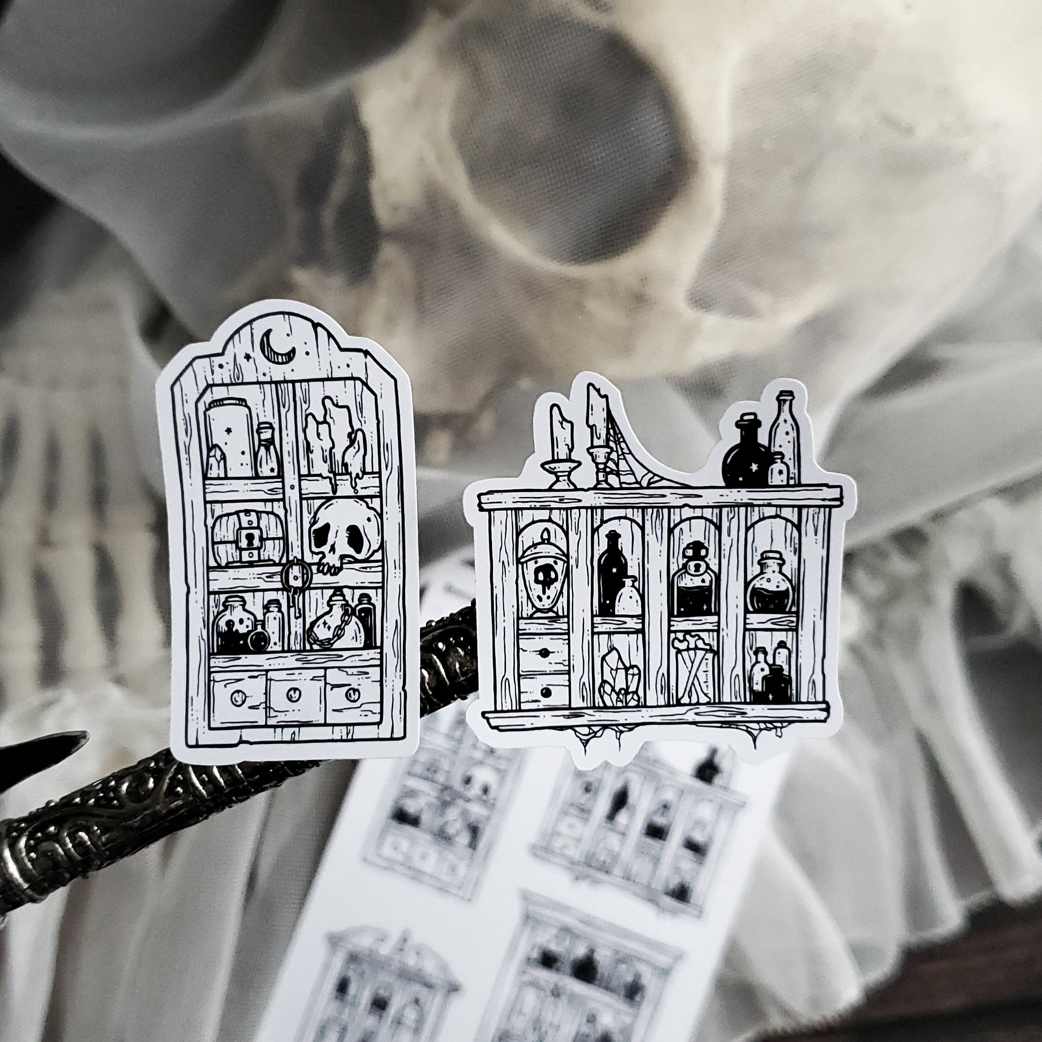 Potion Cabinet STICKER sheet - Paper Haunt / White Stag Art