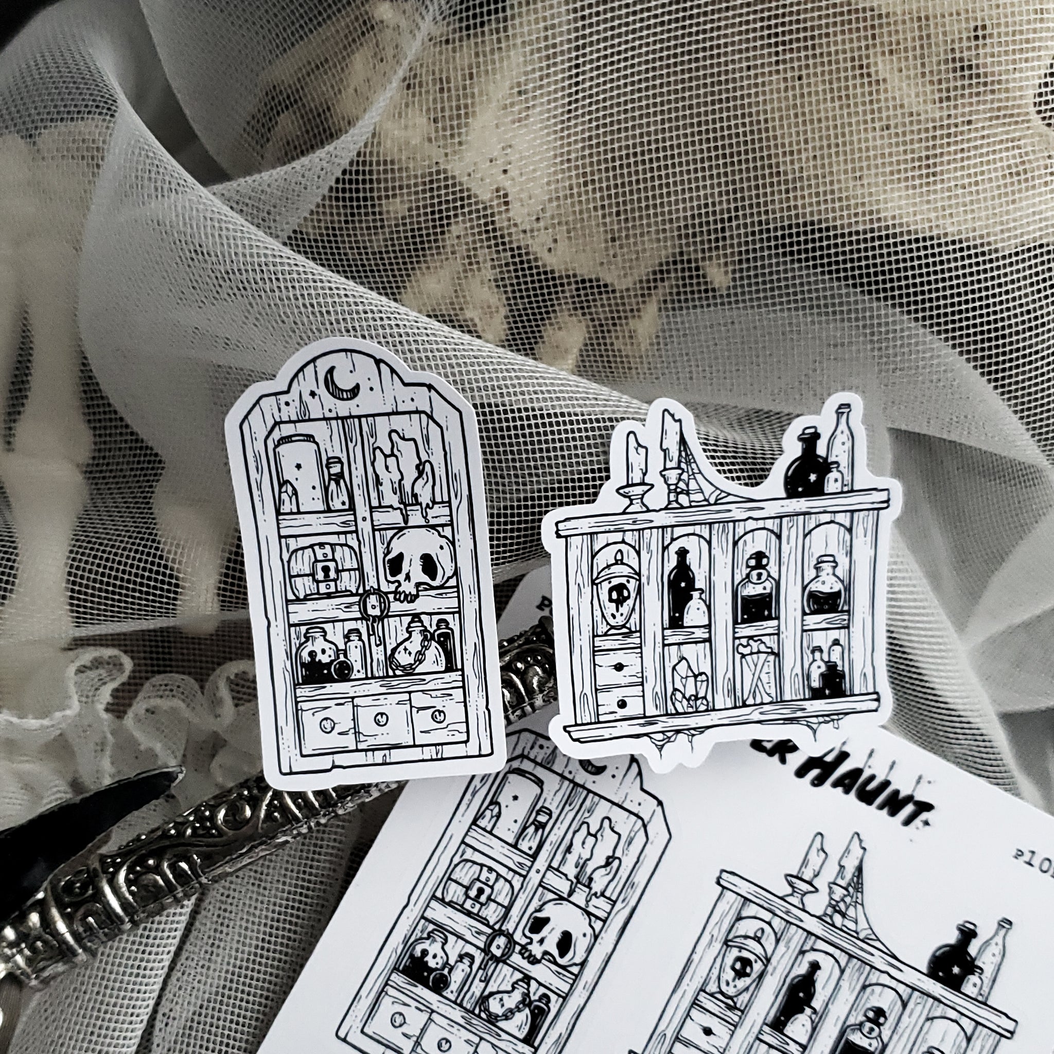 Potion Cabinet STICKER sheet - Paper Haunt / White Stag Art