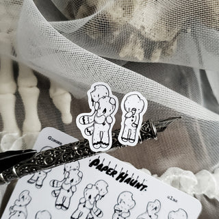 Zombie Gingerbread men STICKER sheet - Paper Haunt / White Stag Art