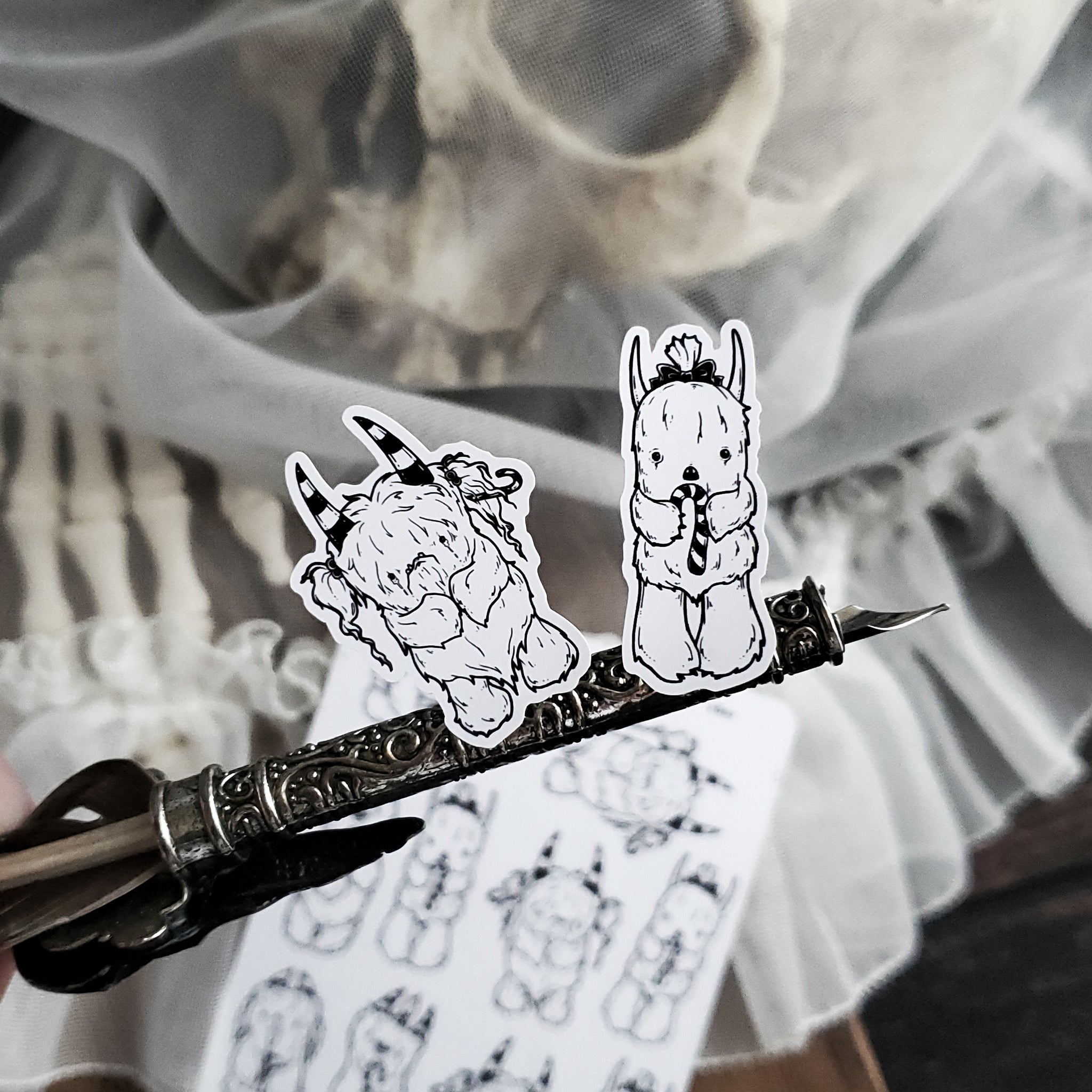 Peppermint Yeti STICKER sheet - Paper Haunt / White Stag Art