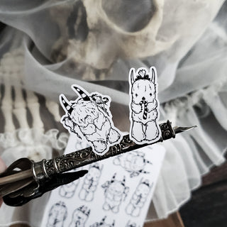 Peppermint Yeti STICKER sheet - Paper Haunt / White Stag Art