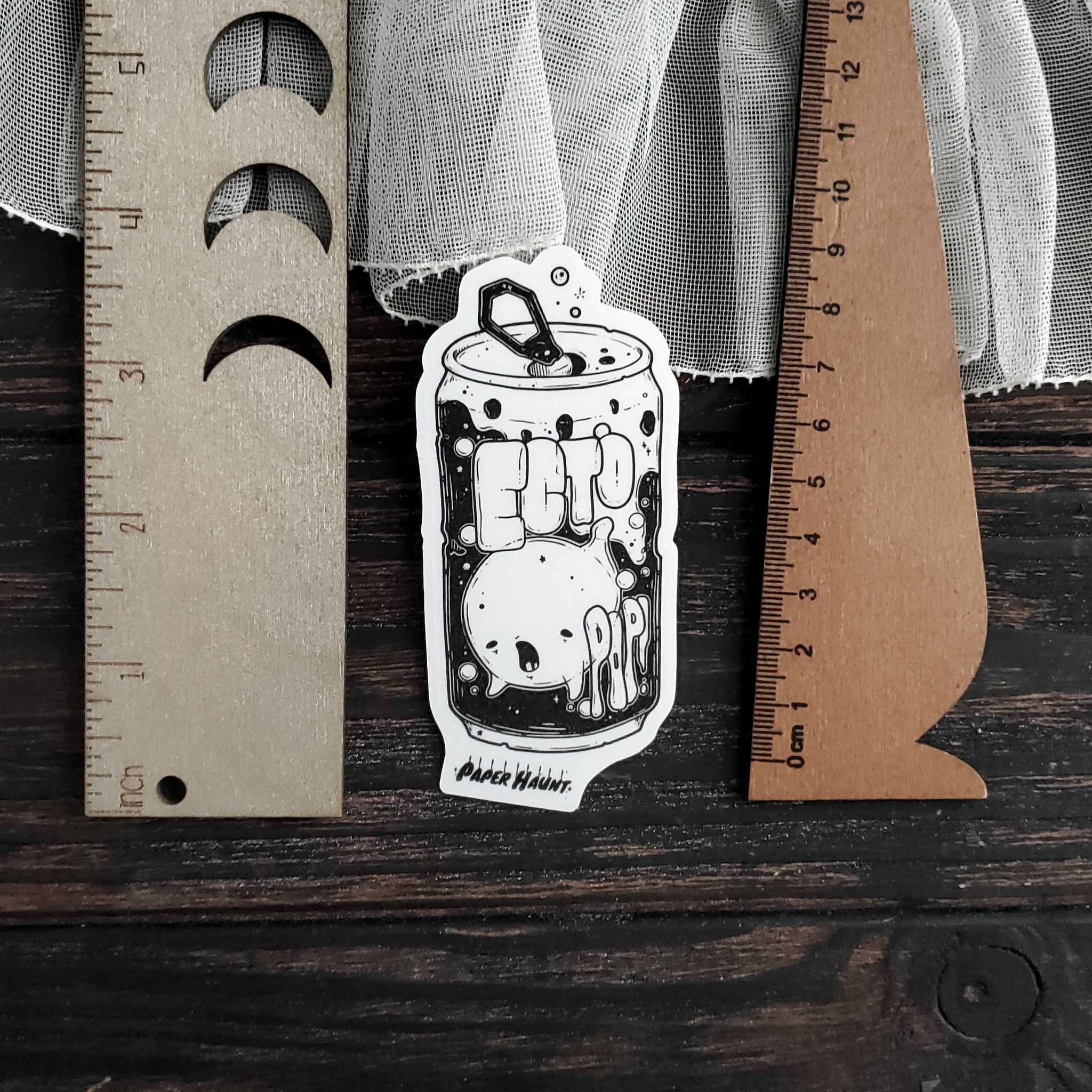 Ecto Pop Ghost Soda Can Sticker