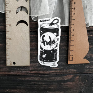 Werewolf Soda Can Sticker