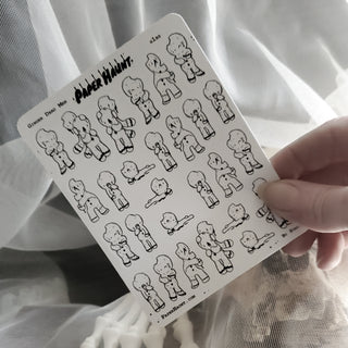 Zombie Gingerbread men STICKER sheet - Paper Haunt / White Stag Art