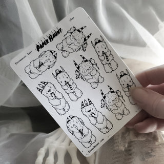 Peppermint Yeti STICKER sheet - Paper Haunt / White Stag Art