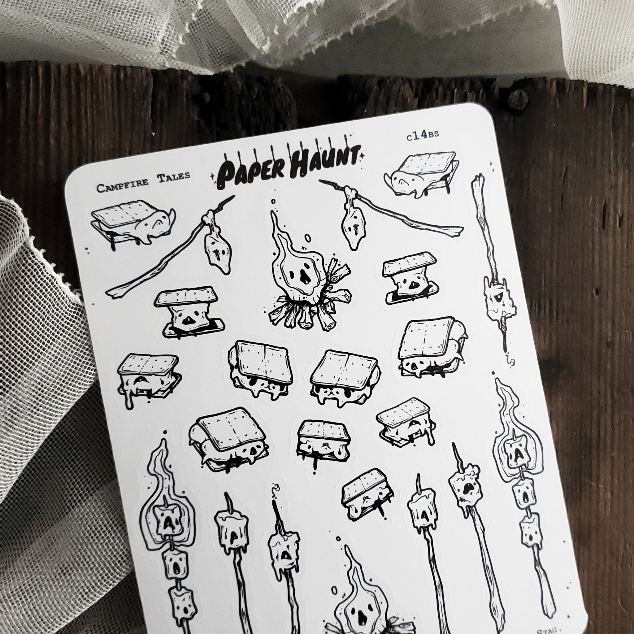 Smore sticker sheet - Paper Haunt / White Stag Art