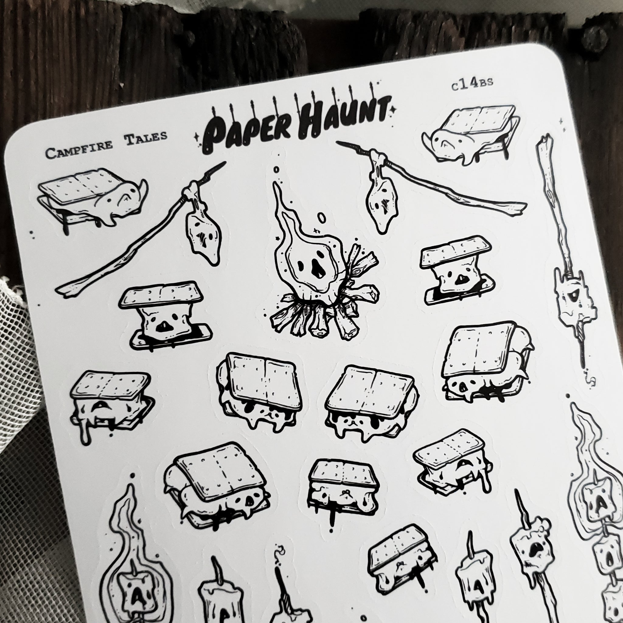 Smore sticker sheet - Paper Haunt / White Stag Art