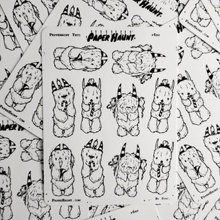 Peppermint Yeti STICKER sheet - Paper Haunt / White Stag Art