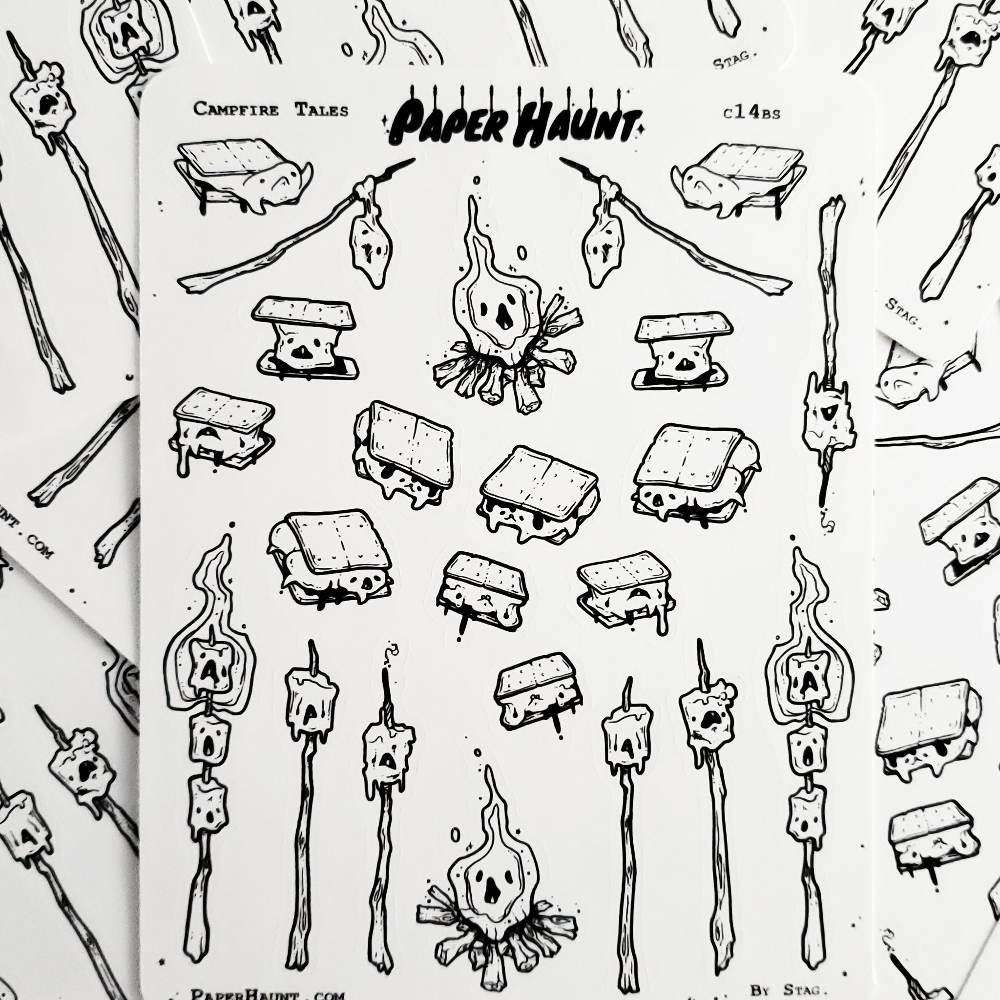 Smore sticker sheet - Paper Haunt / White Stag Art