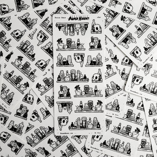 Potion Shelf STICKER sheet - Paper Haunt / White Stag Art