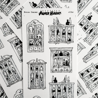 Potion Cabinet STICKER sheet - Paper Haunt / White Stag Art