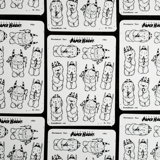 Peppermint Yeti STICKER sheet - Paper Haunt / White Stag Art