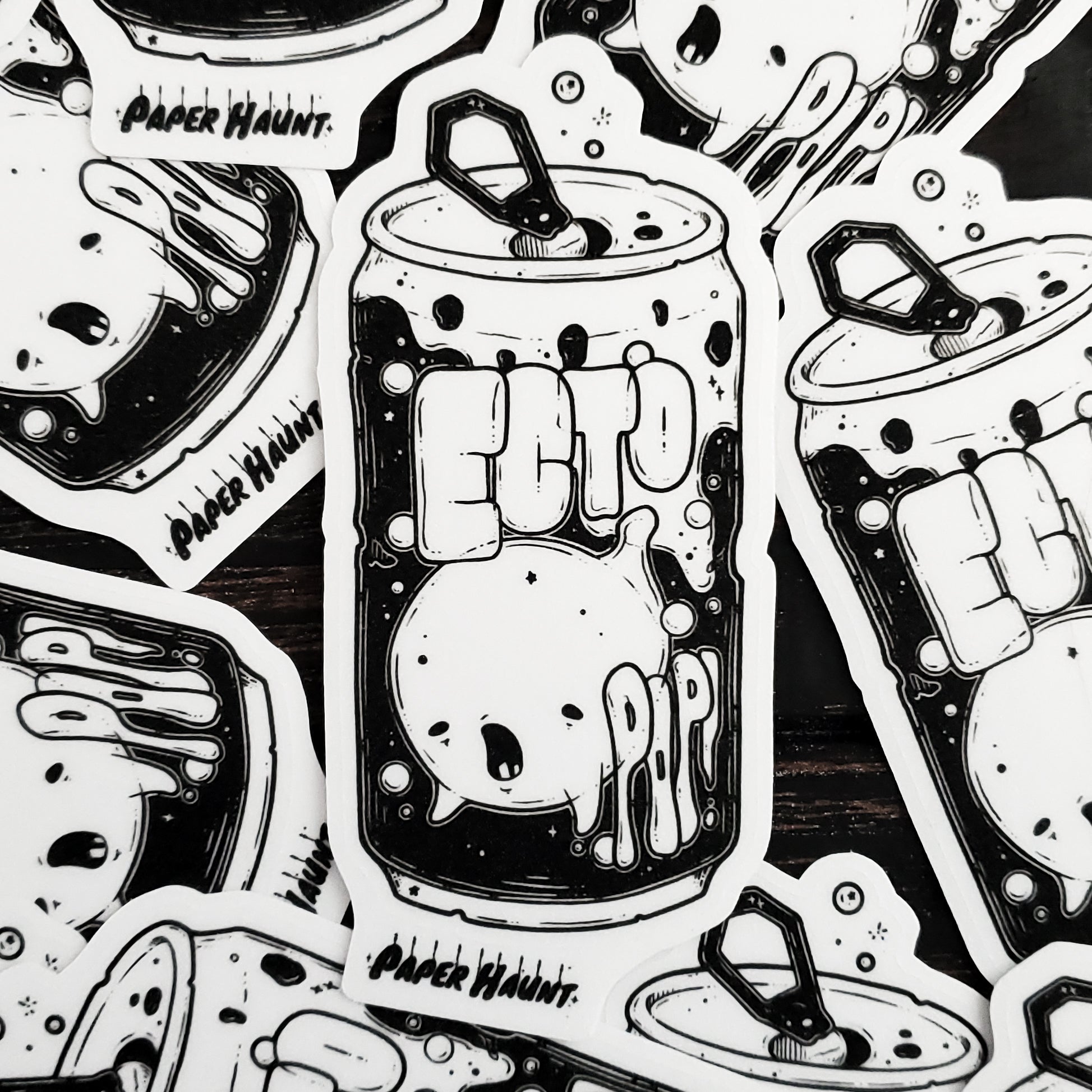 Ecto Pop Ghost Soda Can Sticker