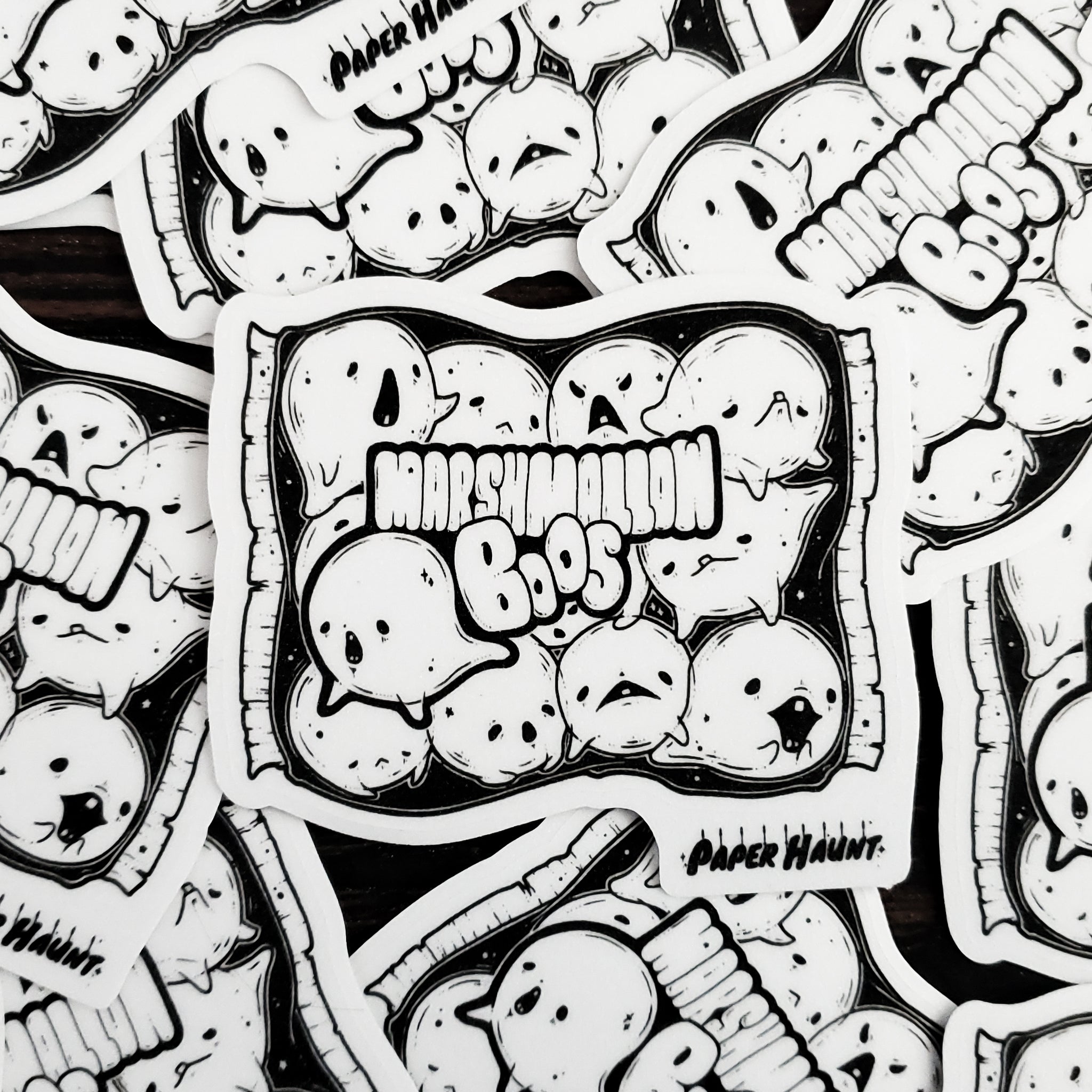 Marshmallow Boos Ghost Sticker