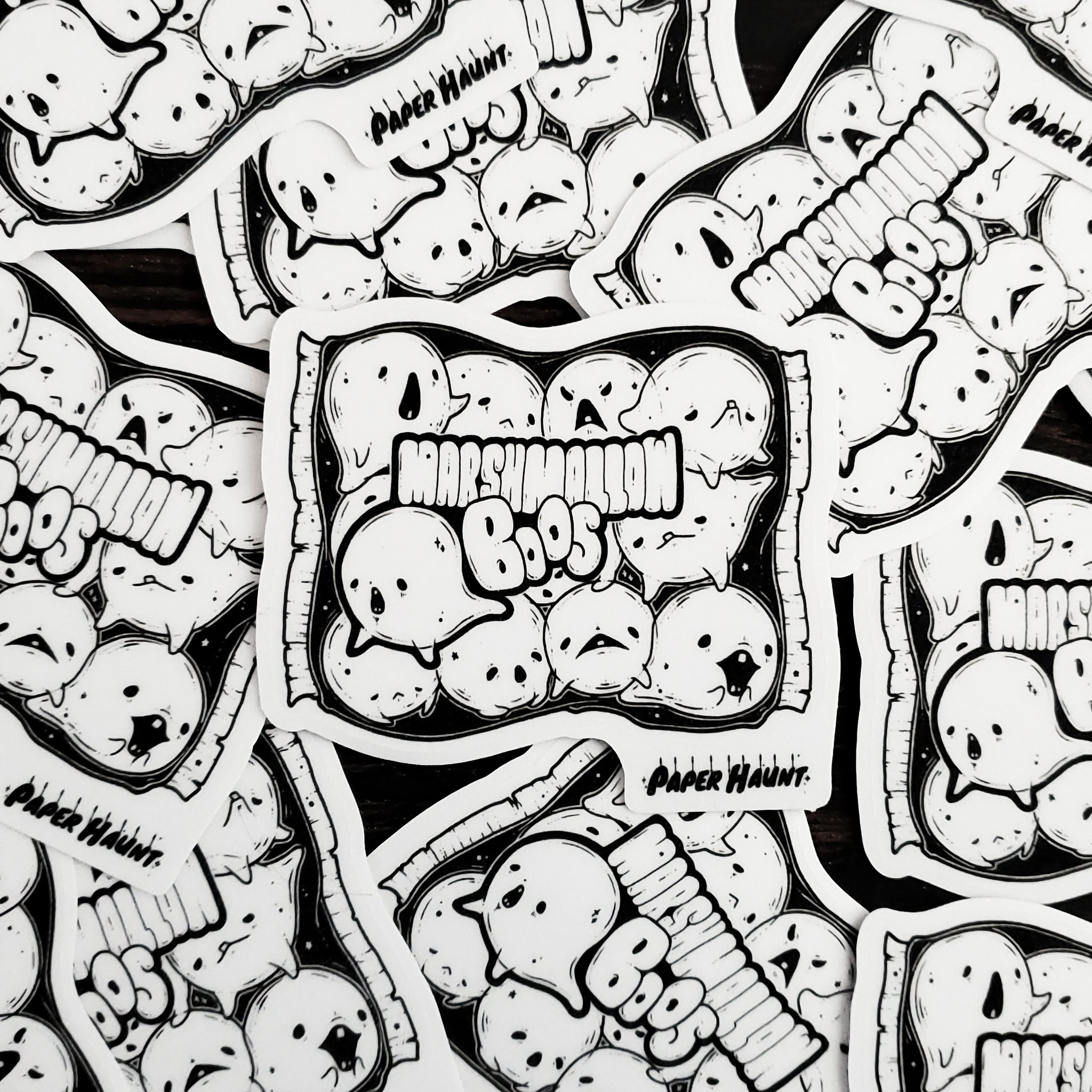 Marshmallow Boos Ghost Sticker