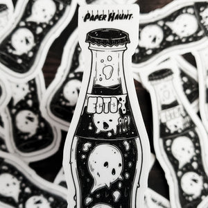 Ecto Pop Ghost Soda Bottle Sticker
