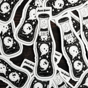 Ecto Pop Ghost Soda Bottle Sticker
