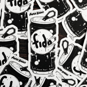 Werewolf Soda Can Sticker
