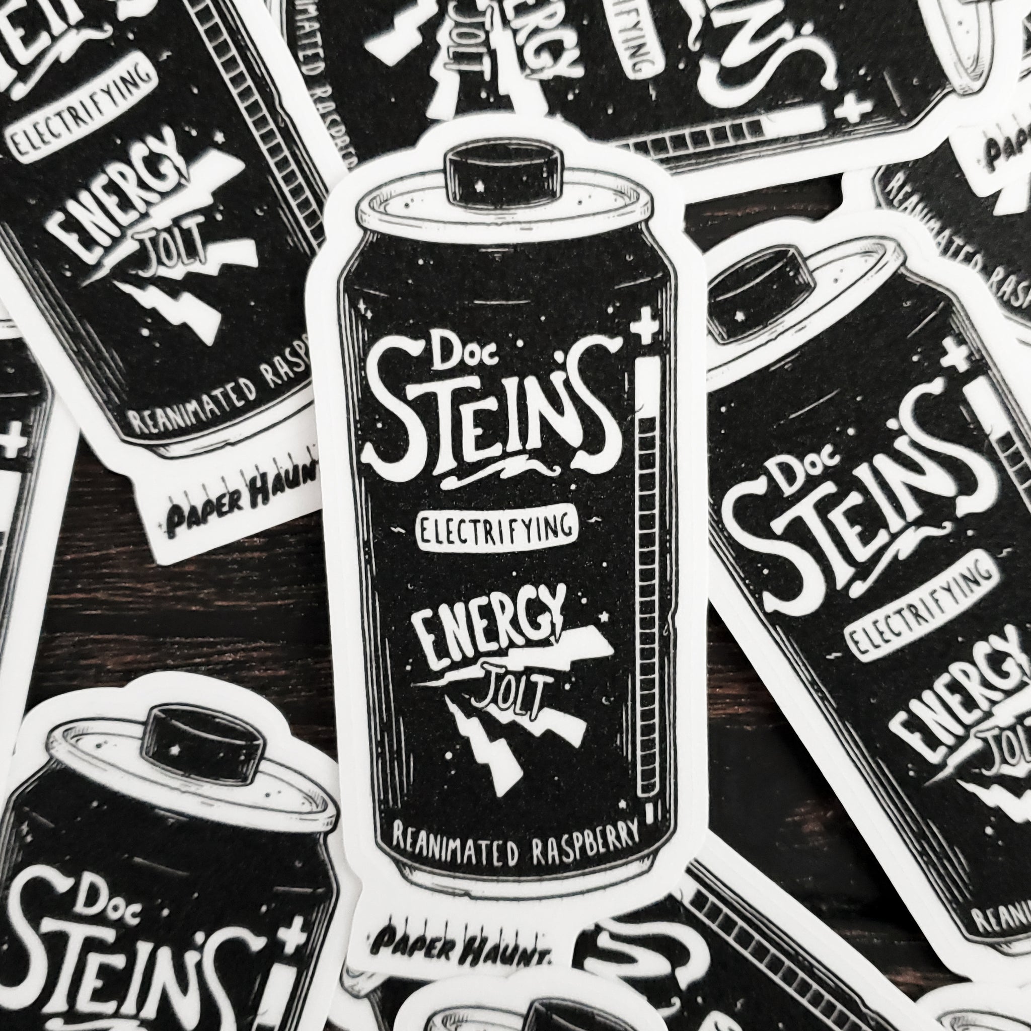 Frankenstein Energy Drink Soda Can Sticker