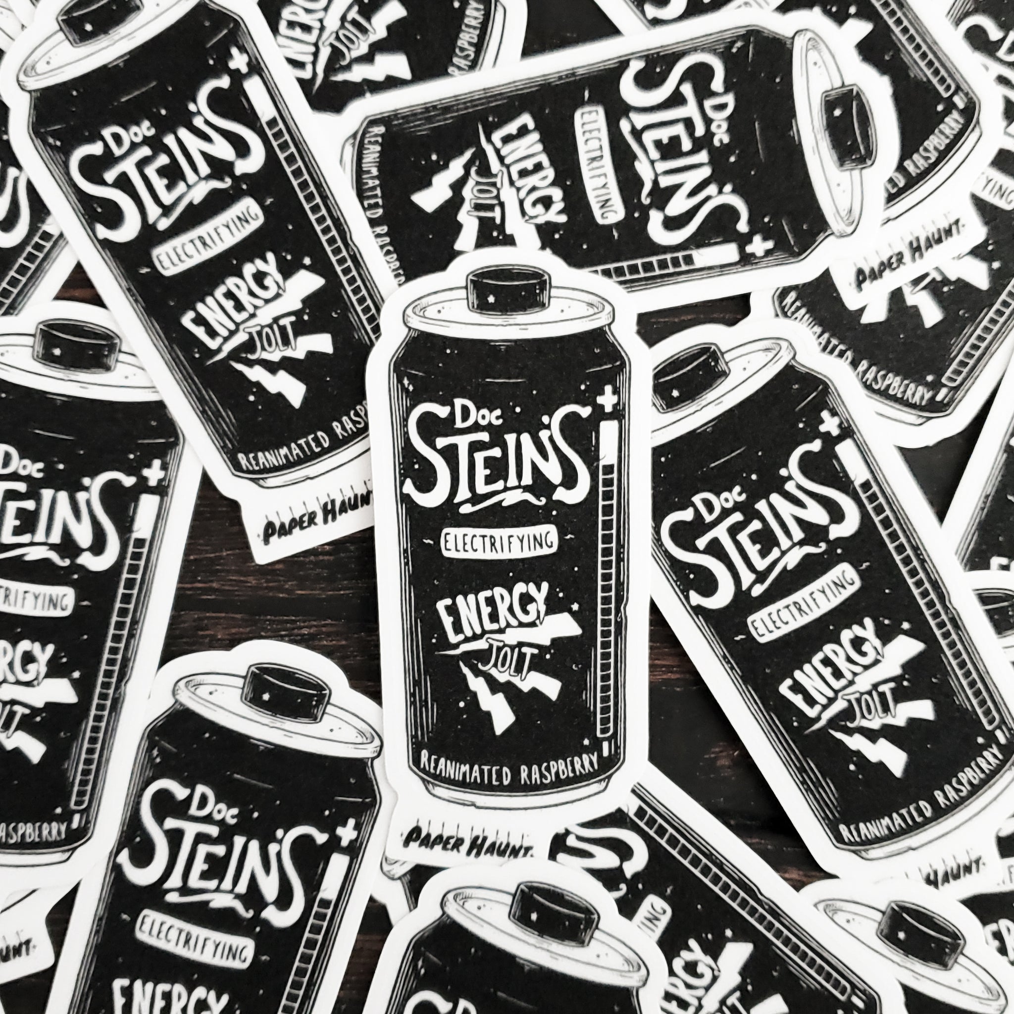 Frankenstein Energy Drink Soda Can Sticker