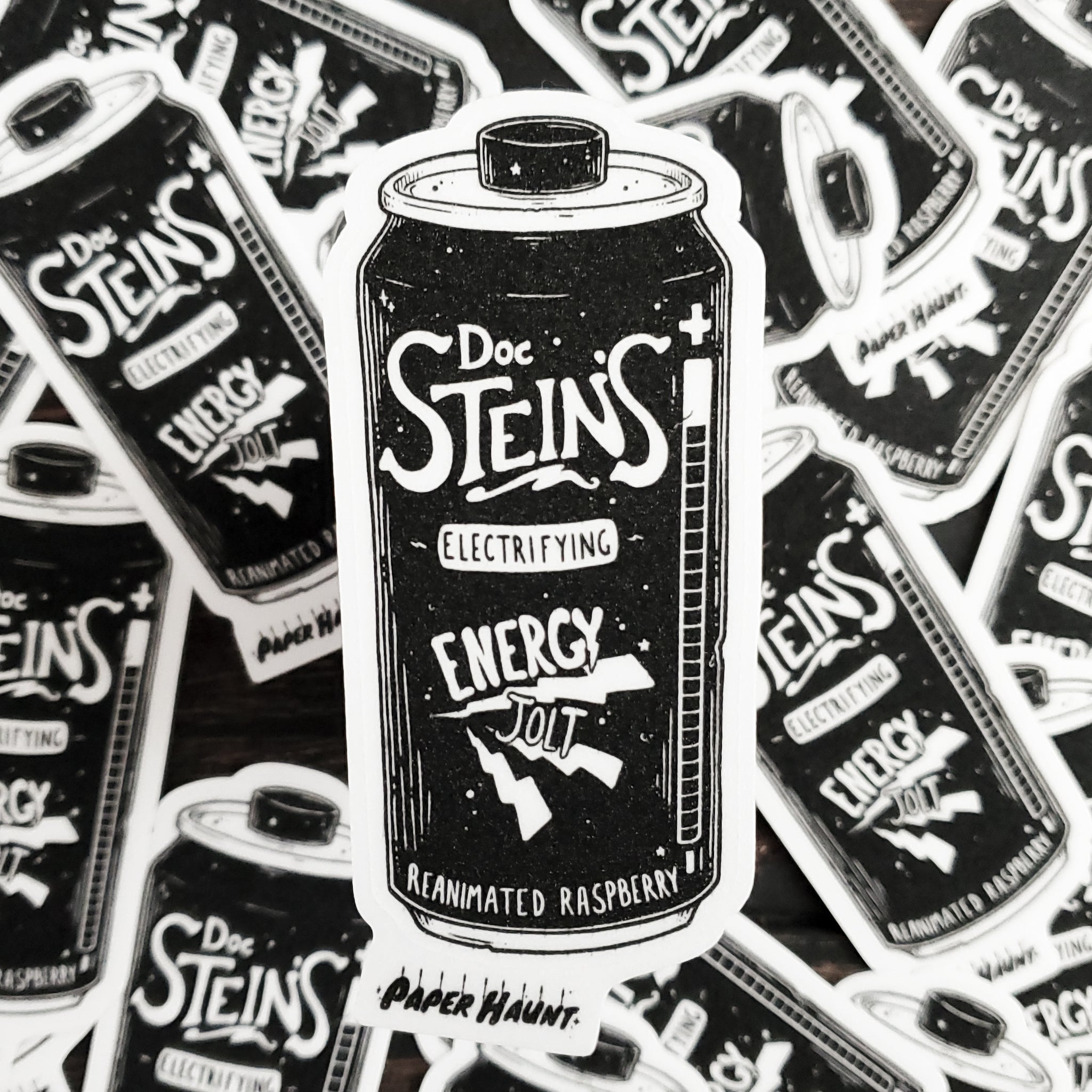 Frankenstein Energy Drink Soda Can Sticker