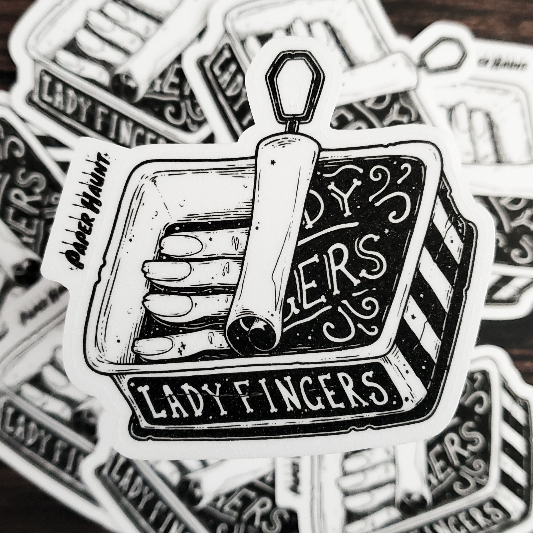 Lady Fingers Zombie sticker