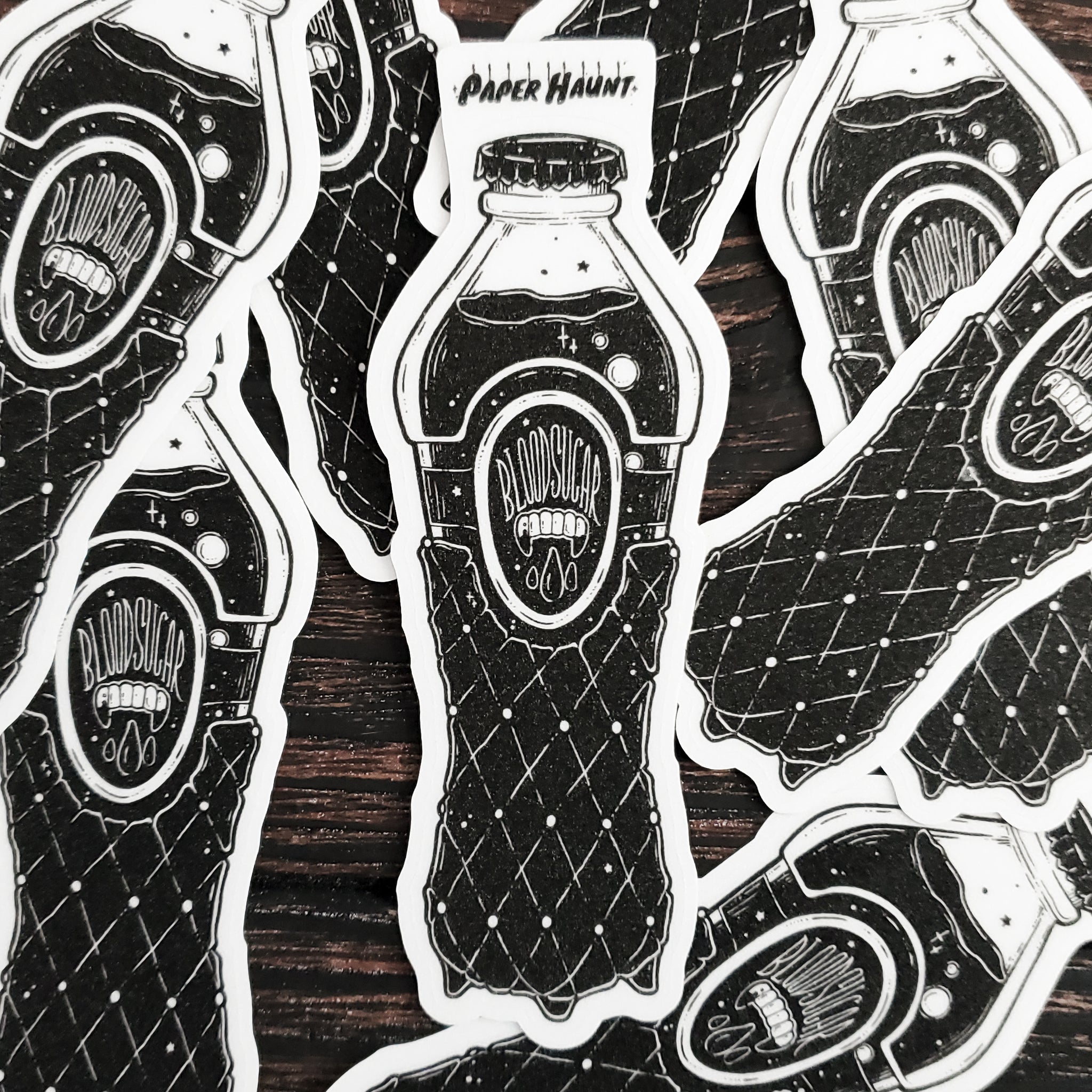 Blood Sugar Vampire Soda Bottle STICKER