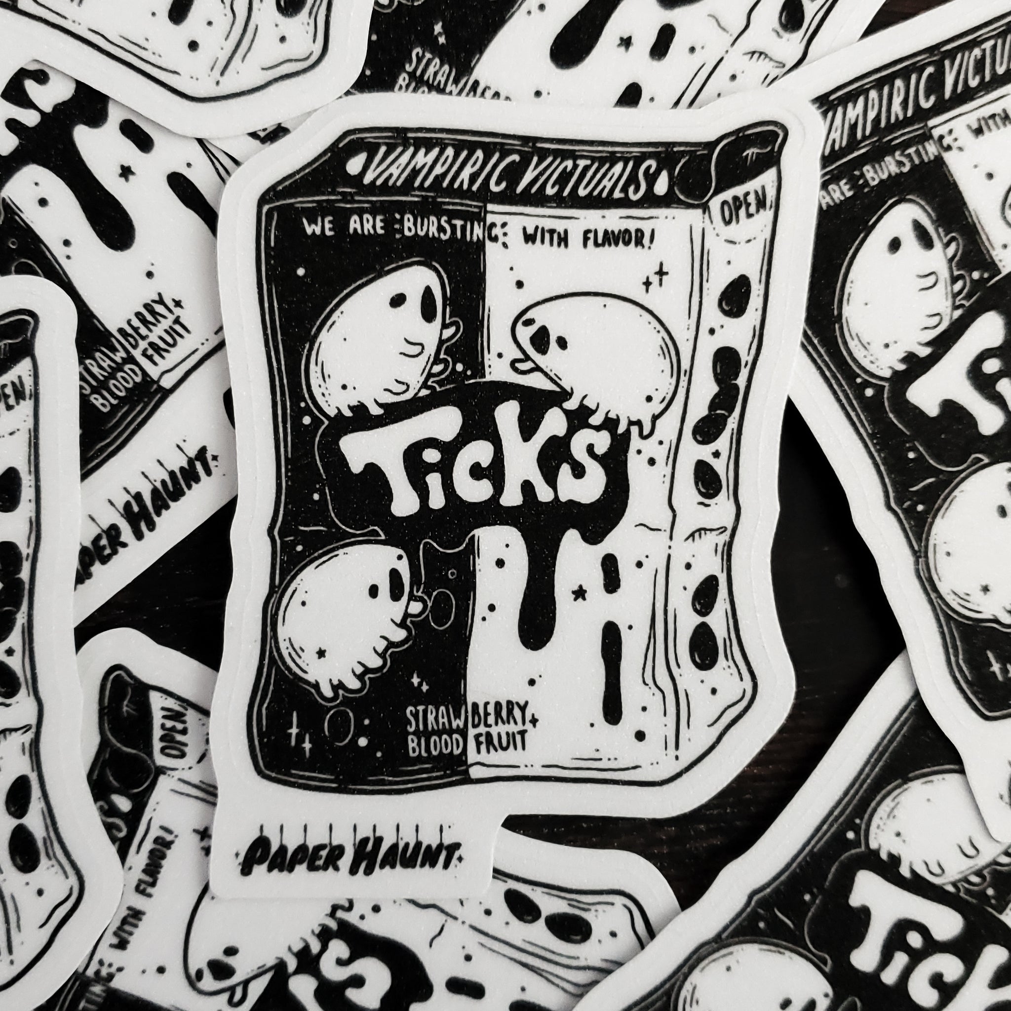 Vampire Candy Ticks sticker