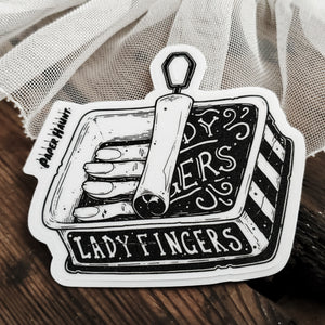 Lady Fingers Zombie sticker