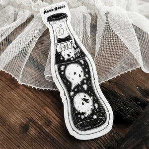 Ecto Pop Ghost Soda Bottle Sticker